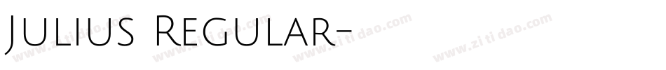 Julius Regular字体转换